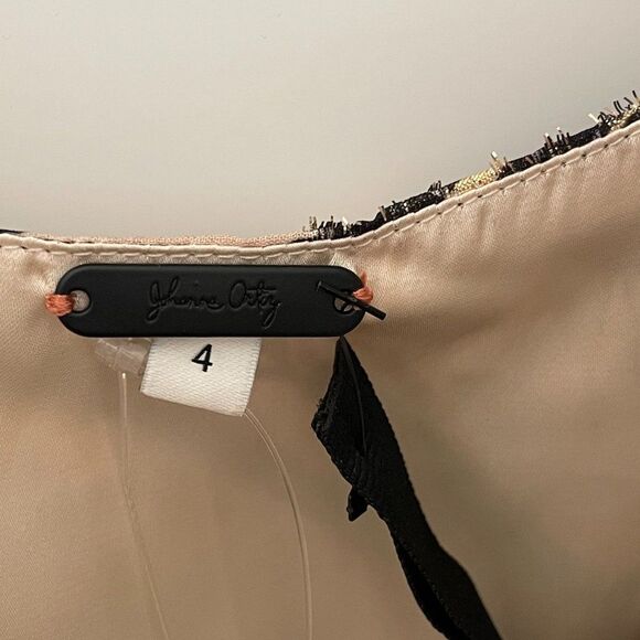 Johanna Ortiz Runway SS22 Espacio Sideral Midi Dress Sheer Caribe Ecru Black 4 - Picture 7 of 11